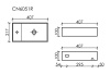 Раковина из сантехнического фарфора Ceramica Nova ELEMENT CN6051RMW 40х20 подвесная цвет белый 1 отверстие под смеситель